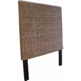 Kubu Weave Headboard in Kubu Wicker and Indonesian Mahogany (Twin)